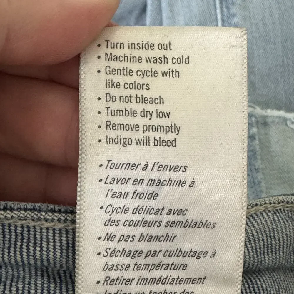 Paige Jeans Womens 27 Colette Crop Flare Blaine Destructed Distressed Raw Hem